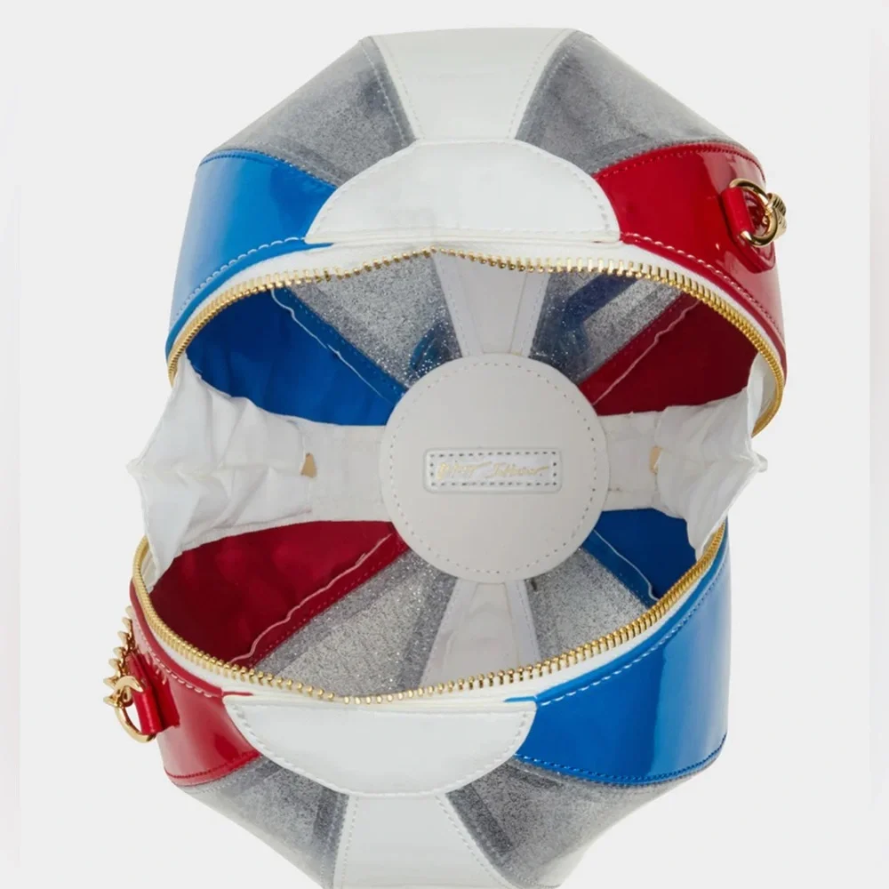BETSEY JOHNSON KITSCH HAVIN A BALL AMERICAN FLAG CROSSBODY BAG - NWT